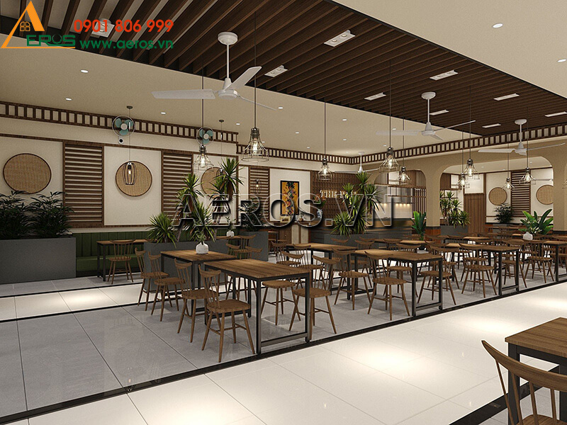 Công ty Aeros thiết kế thi công quán ăn chuyên nghiệp