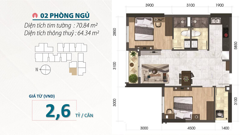 Thiết kế thi công căn hộ chung cư Saigon Asiana